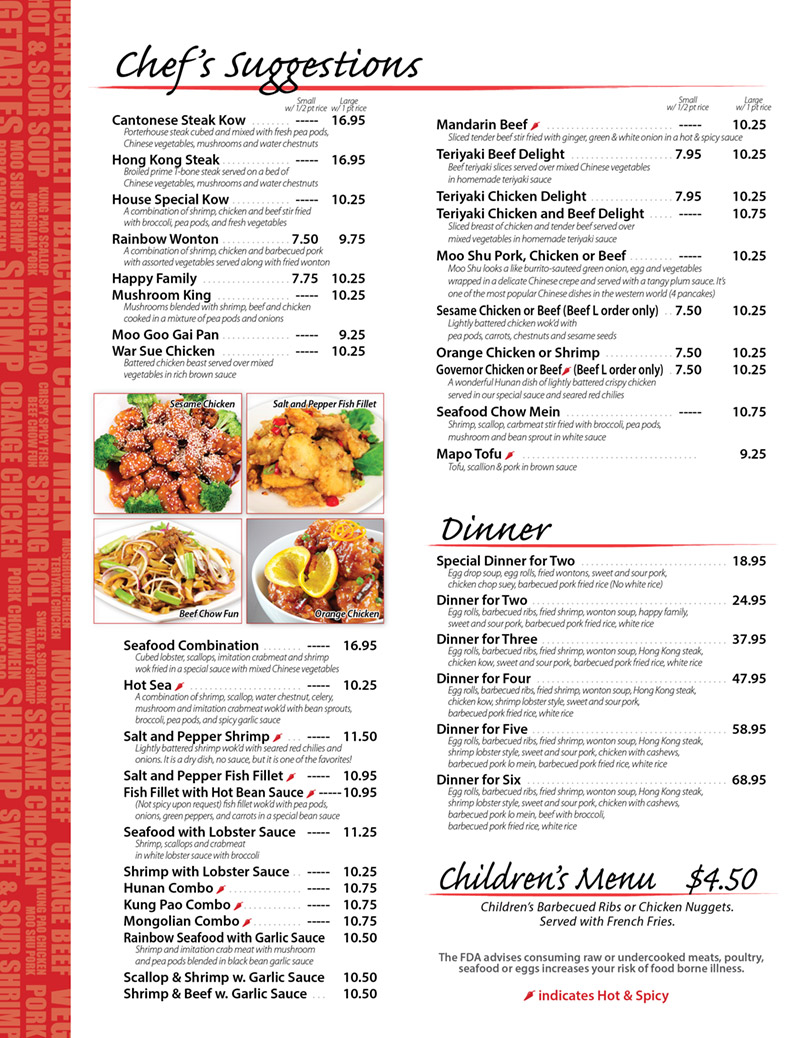 Menu China House II
